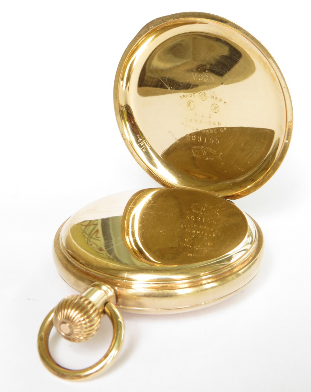 Antique Rockford half hunter pocket watch,1902 View IV