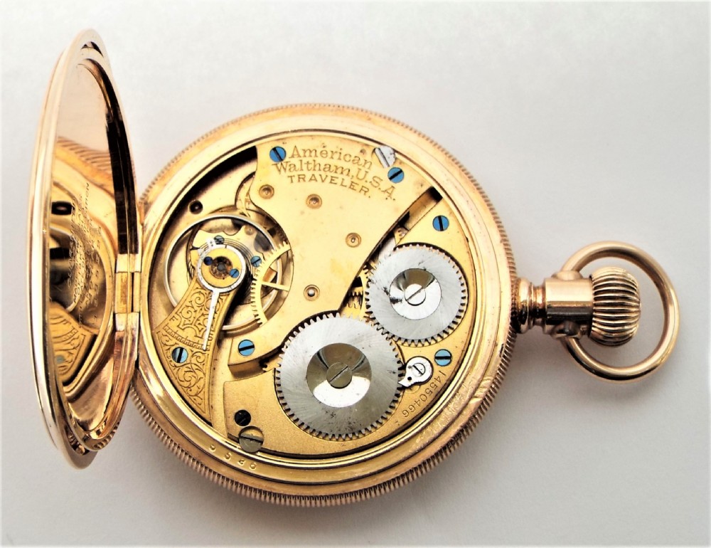 1905 Waltham 10ct gold filled full hunter pocket watch. View VI