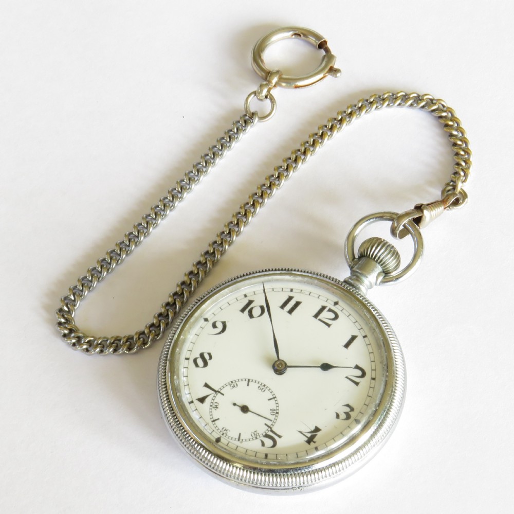 1930s Record pocket watch and chain View II