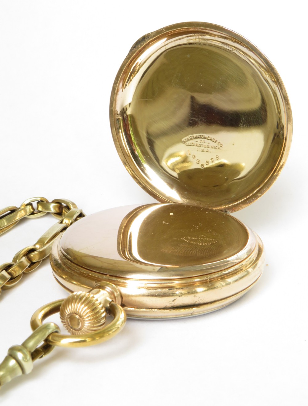 Antique 1920s Lonville pocket watch and chain View IV