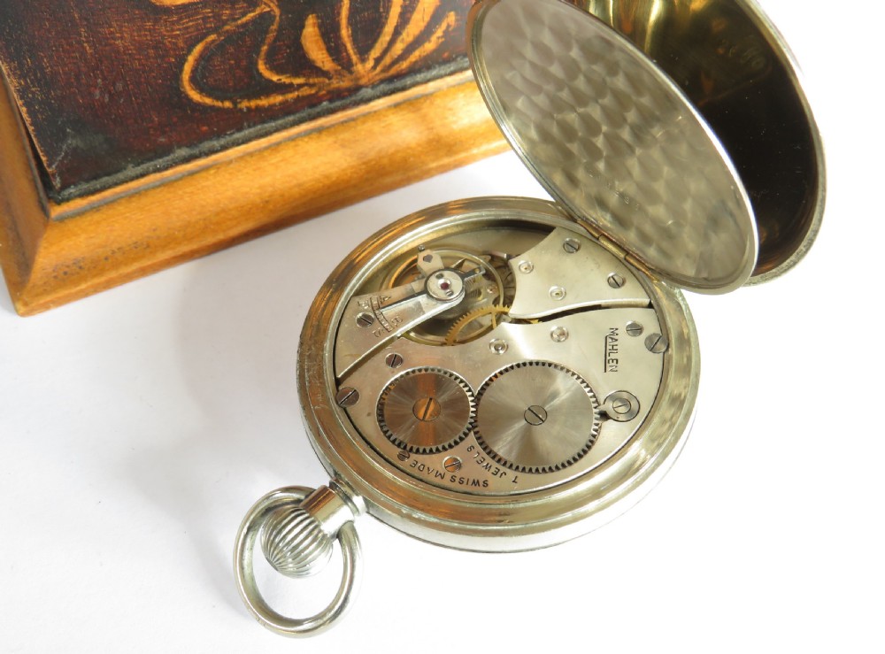 Art Nouveau pocket watch holder with watch View IV