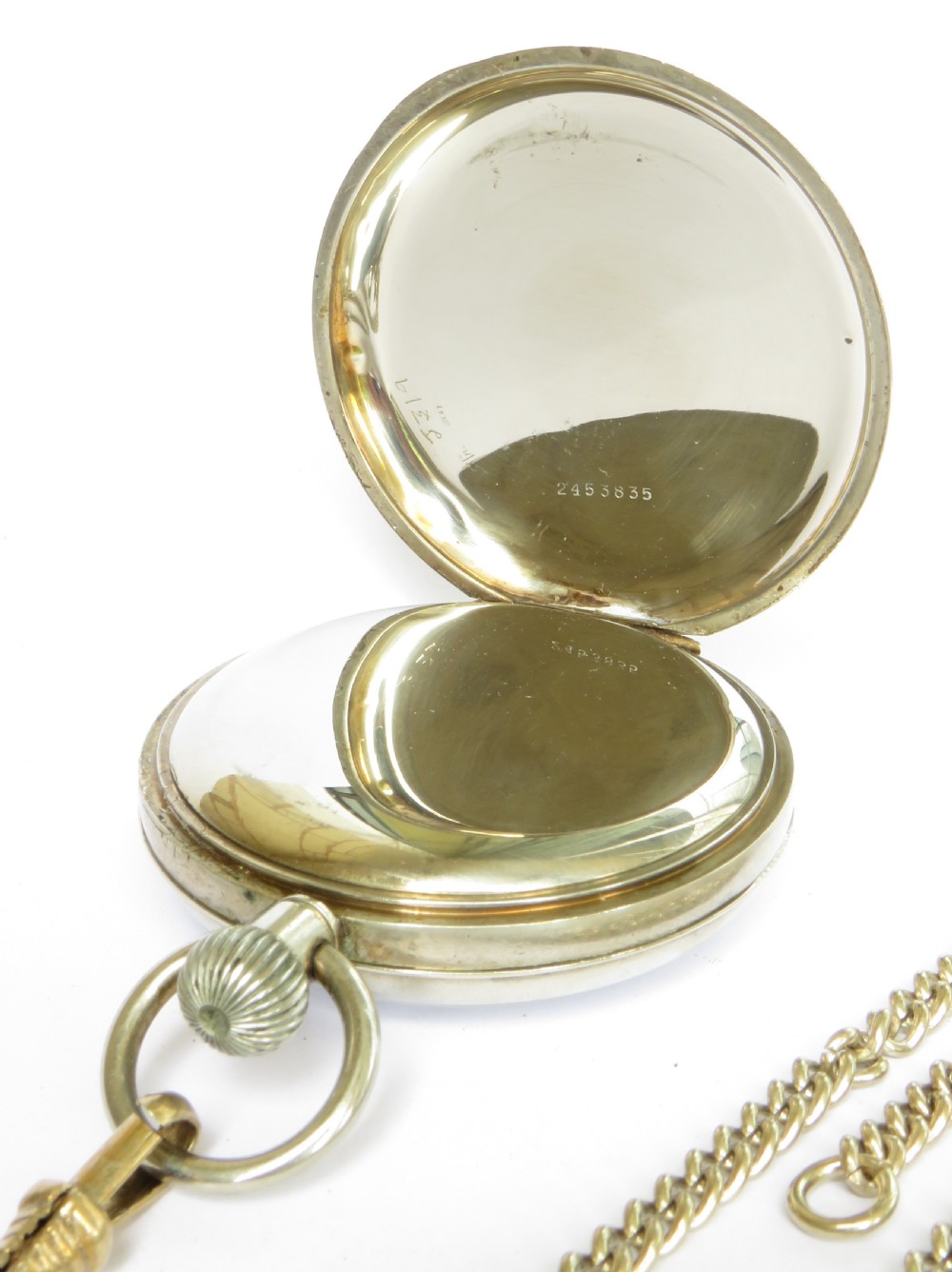 1930s Swiss pocket watch and chain View IV
