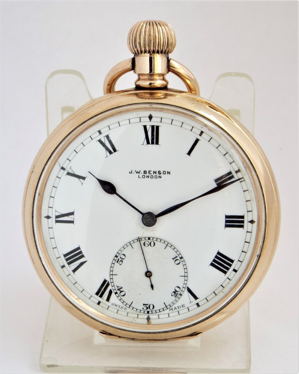 A 1920s J W Benson pocket watch.