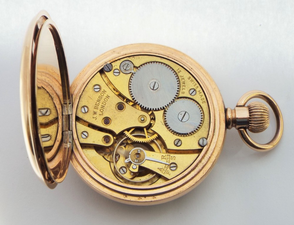 A 1920s J W Benson pocket watch. View V
