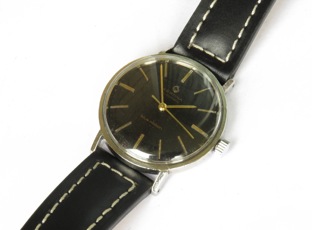 Gents 1960s Certina Blue Ribbon automatic watch View II