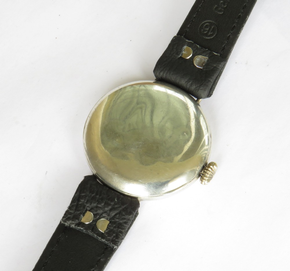 Gents WW1 silver Dominex wrist watch View IV