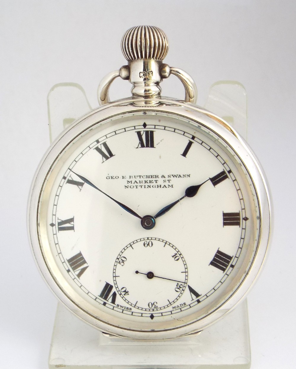 Antique silver Revue pocket watch, Nottingham.