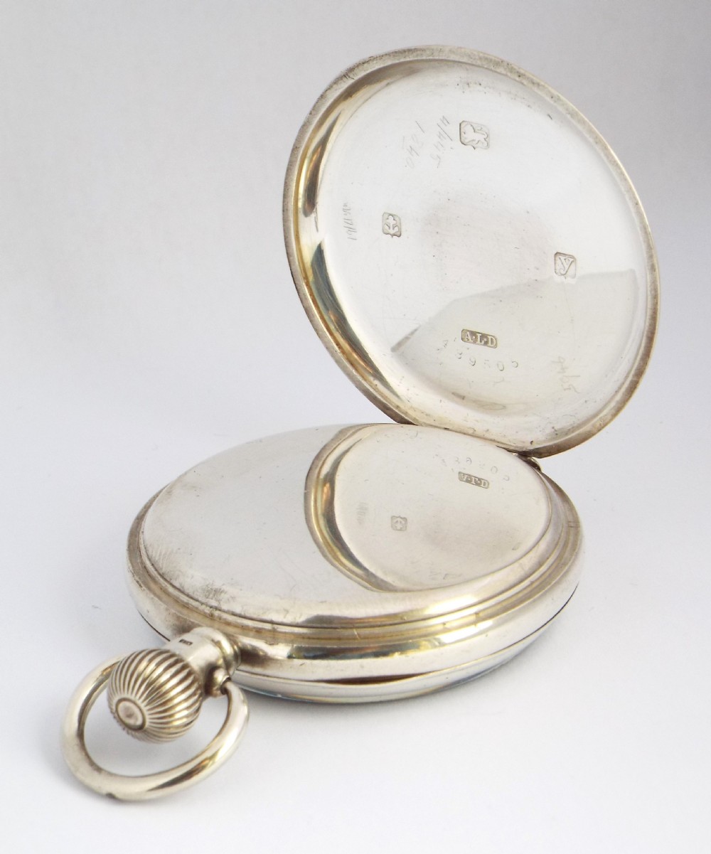 Antique silver Revue pocket watch, Nottingham. View III