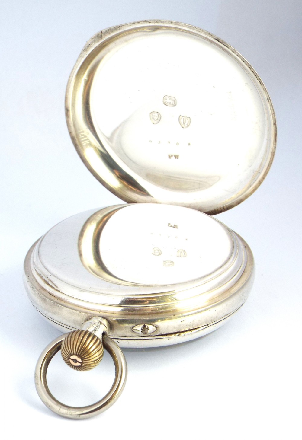 Antique English silver J.B.Yabsley, London pocket watch, 1891. View IV