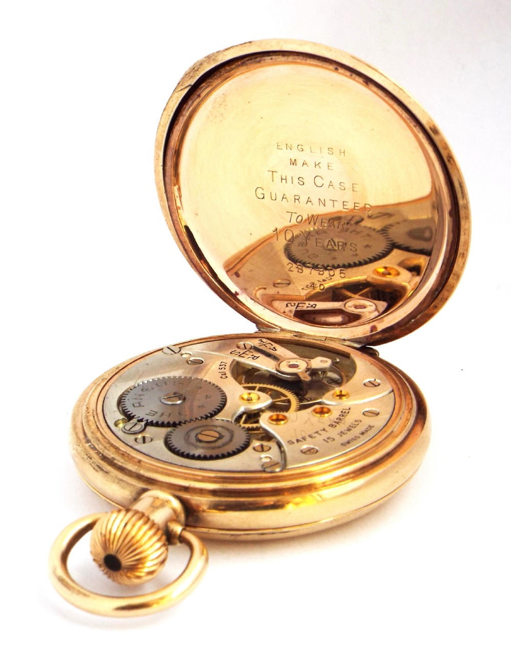 An early 20th Century full hunter pocket watch, “The Angus”. View V