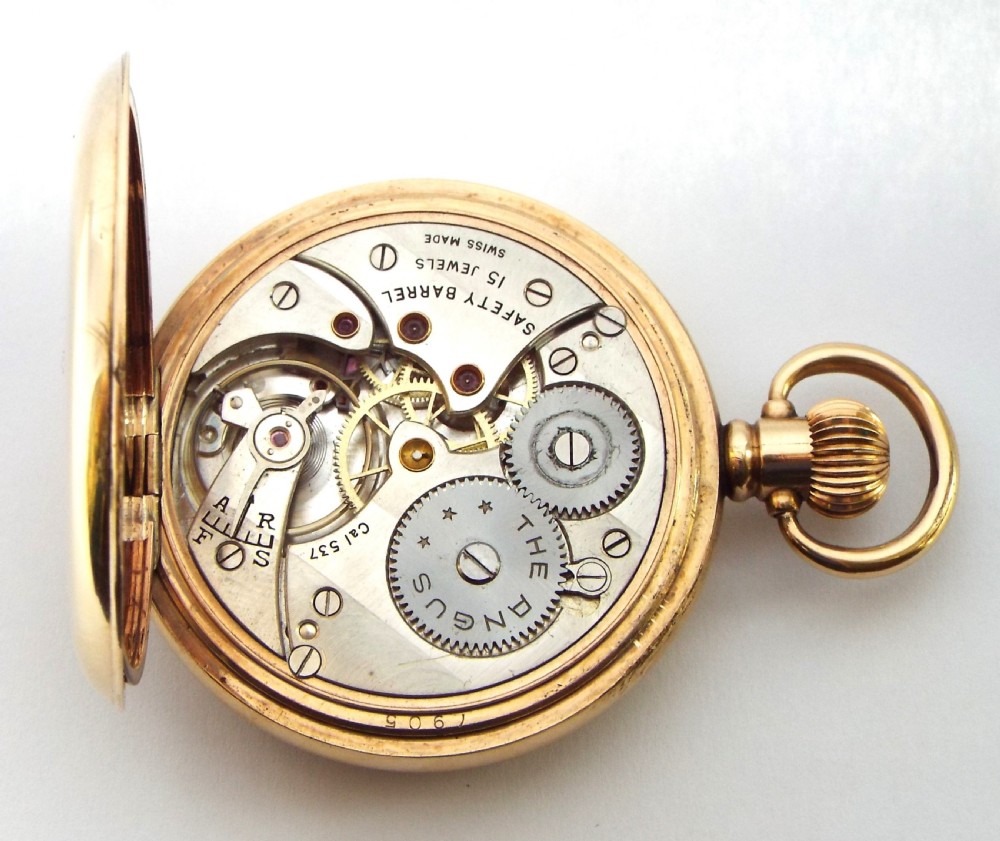 An early 20th Century full hunter pocket watch, “The Angus”. View VI