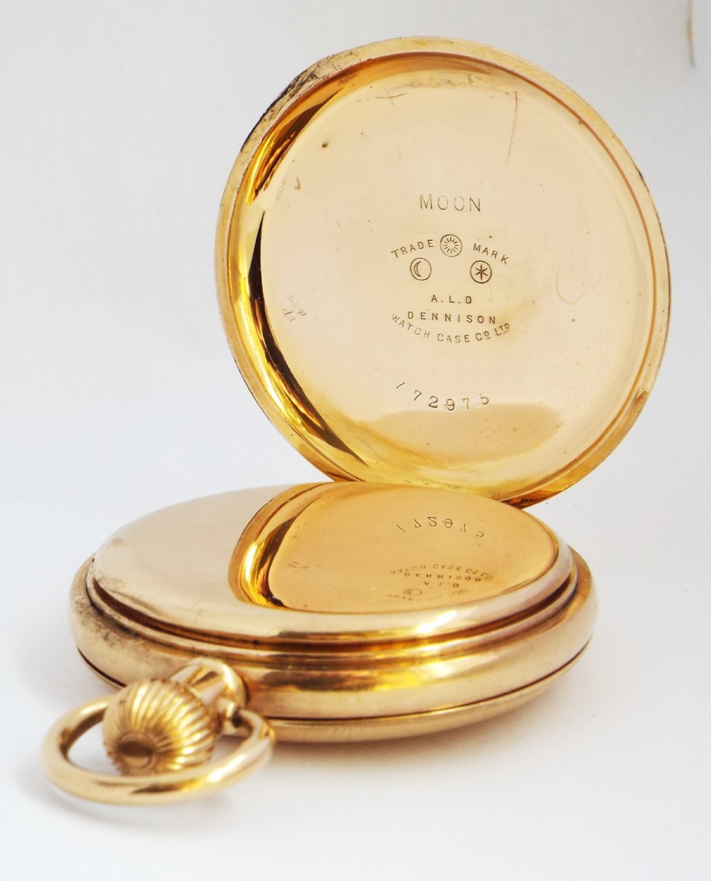 Antique Waltham Traveler half hunter pocket watch. View V