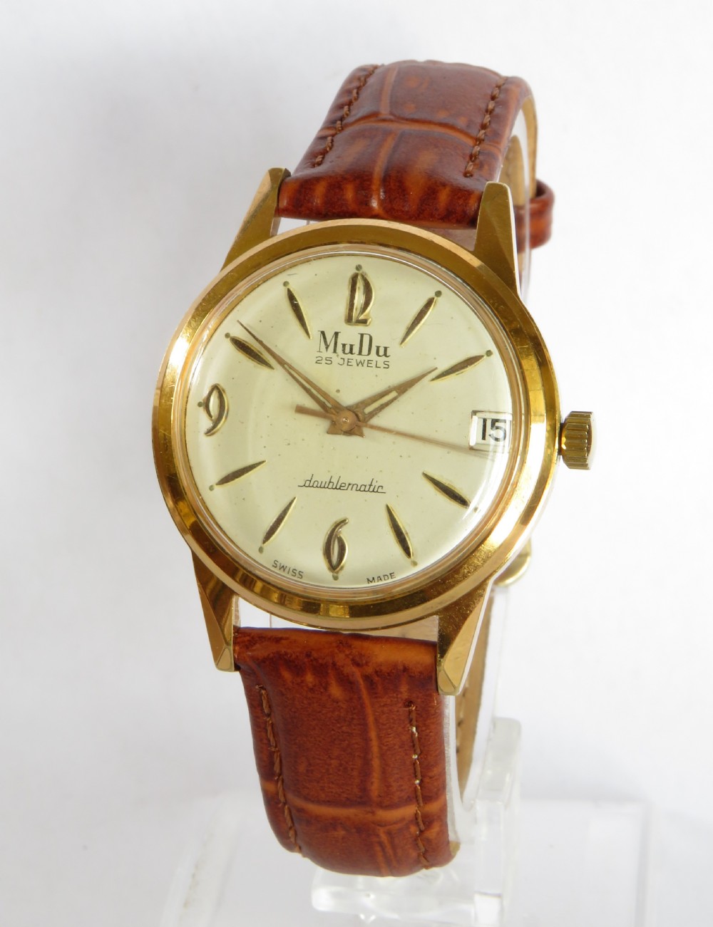 Gents 1950s MuDu Doublematic automatic wristwatch