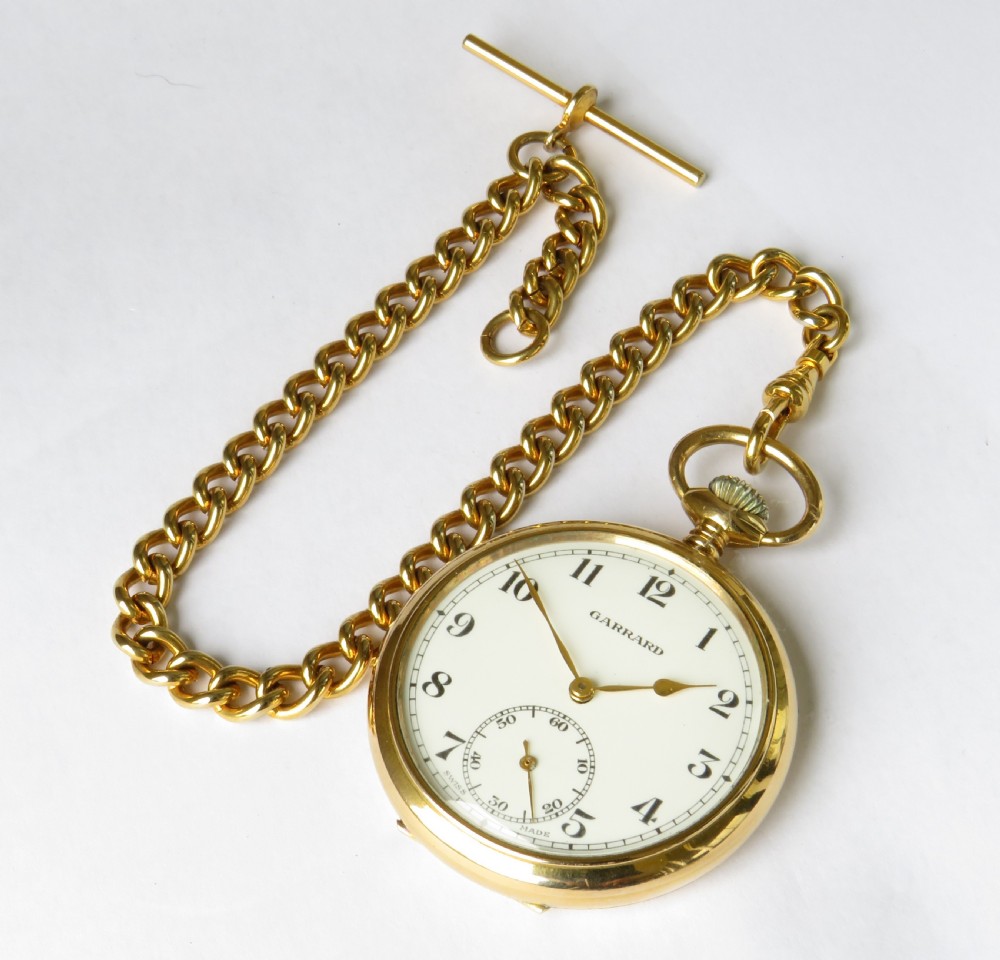 Vintage Garrard pocket watch and chain View II
