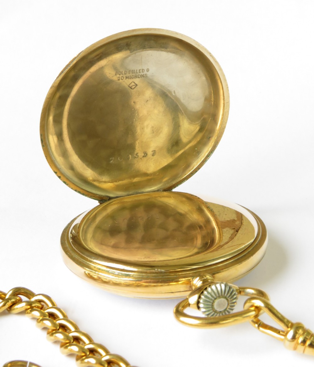 Vintage Garrard pocket watch and chain View IV