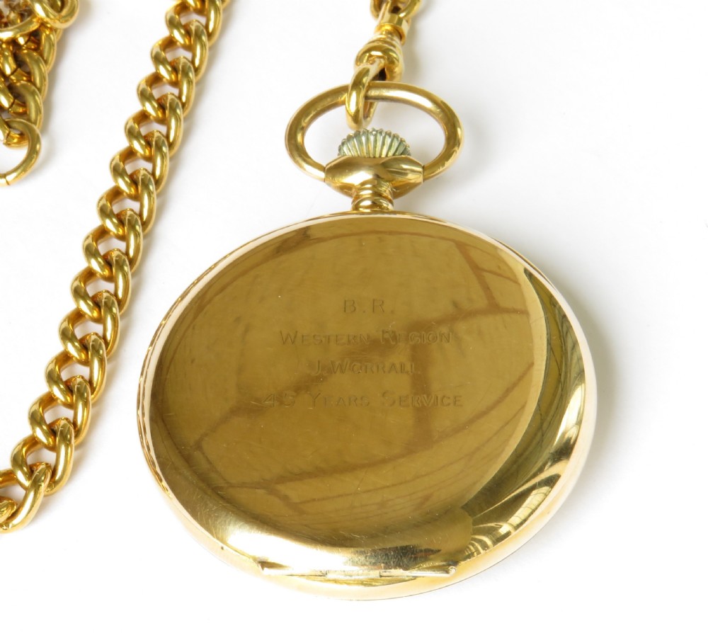 Vintage Garrard pocket watch and chain View V