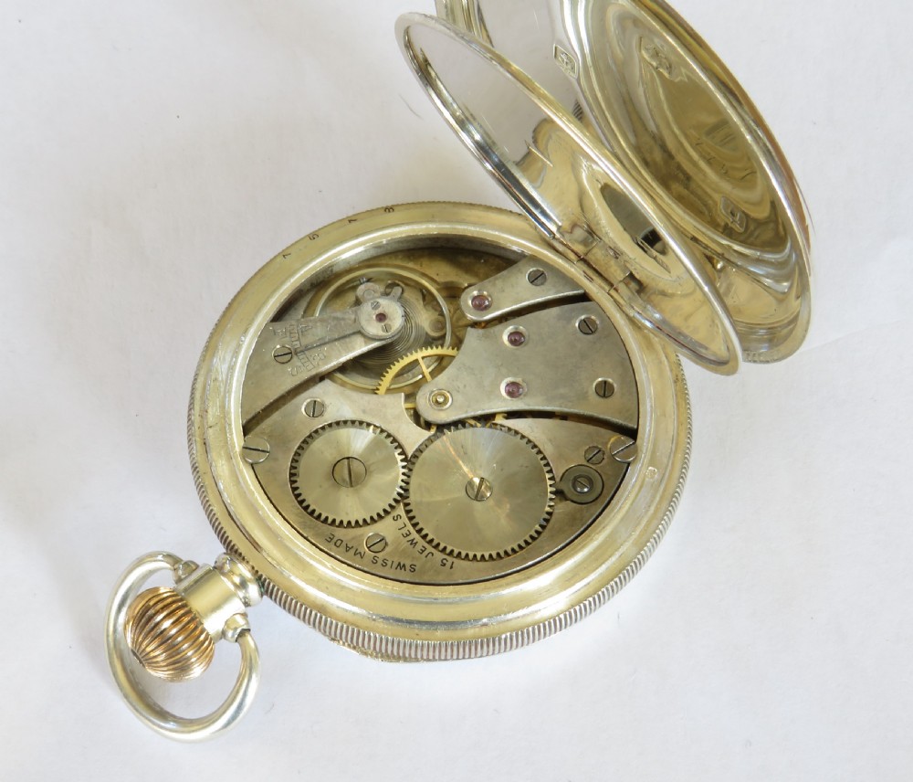 Antique silver Kays “Superb” pocket watch, 1919 View IV