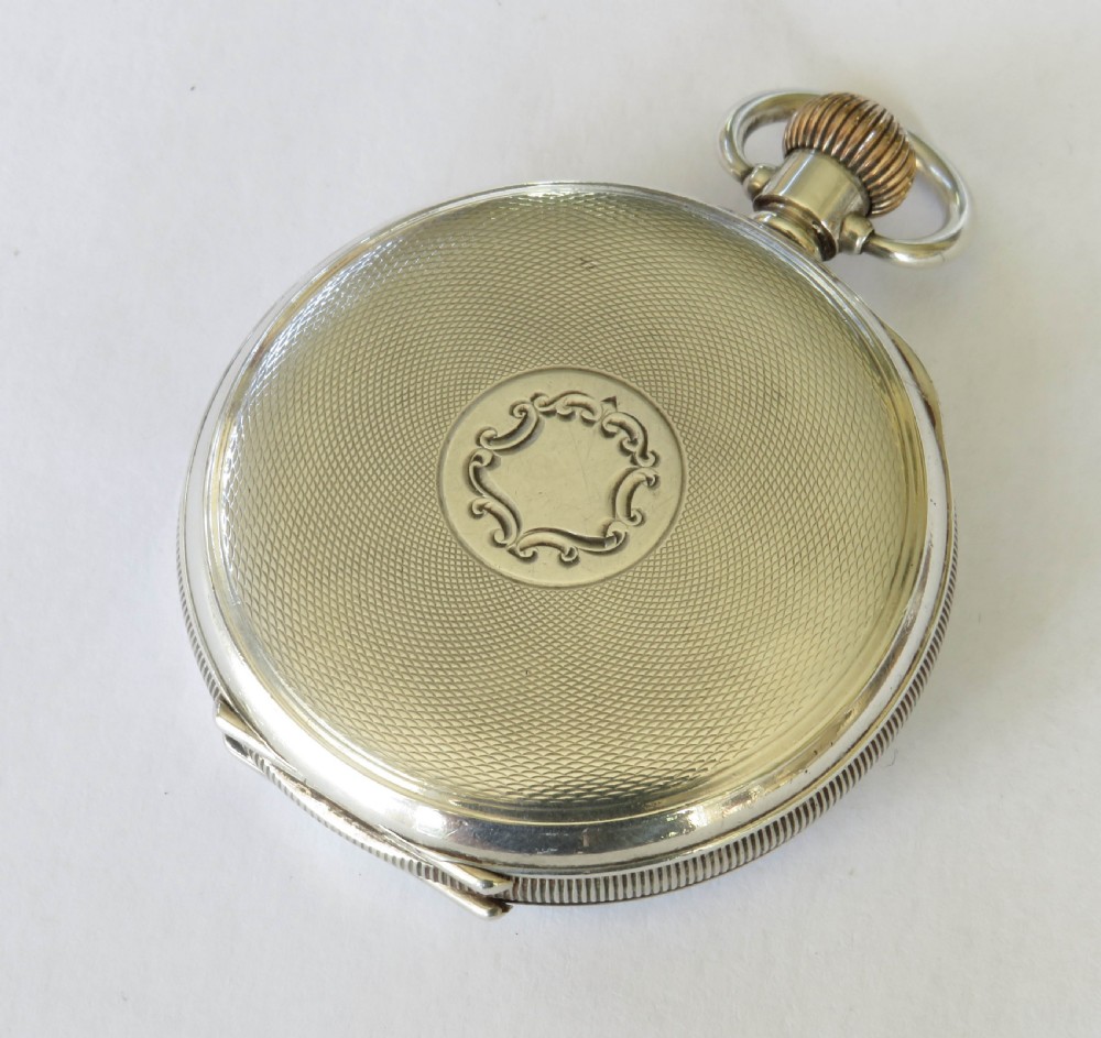 Antique silver Kays “Superb” pocket watch, 1919 View V