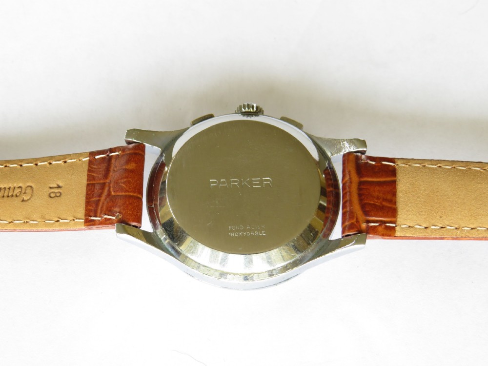 Gents 1950s Parker chronograph wrist watch View IV