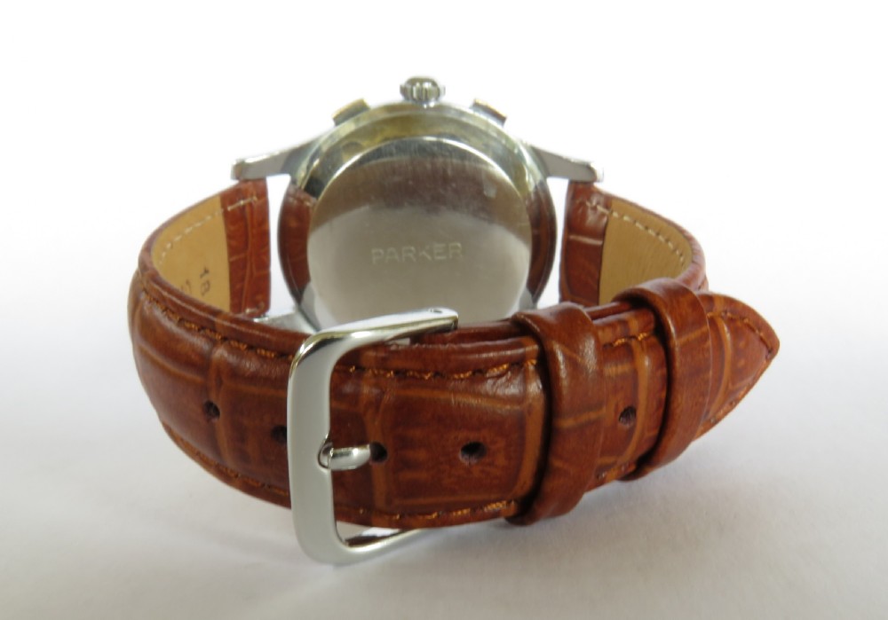 Gents 1950s Parker chronograph wrist watch View V