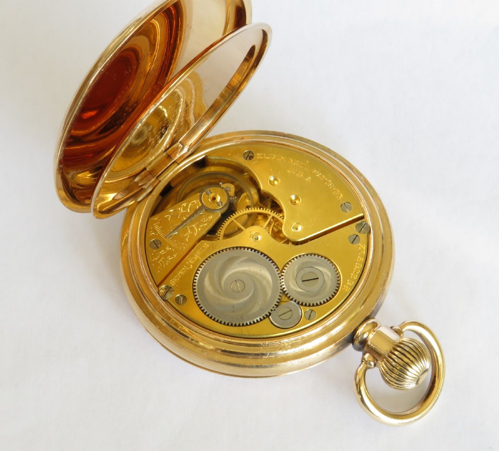 Antique Elgin half hunter pocket watch, 1925 View IV