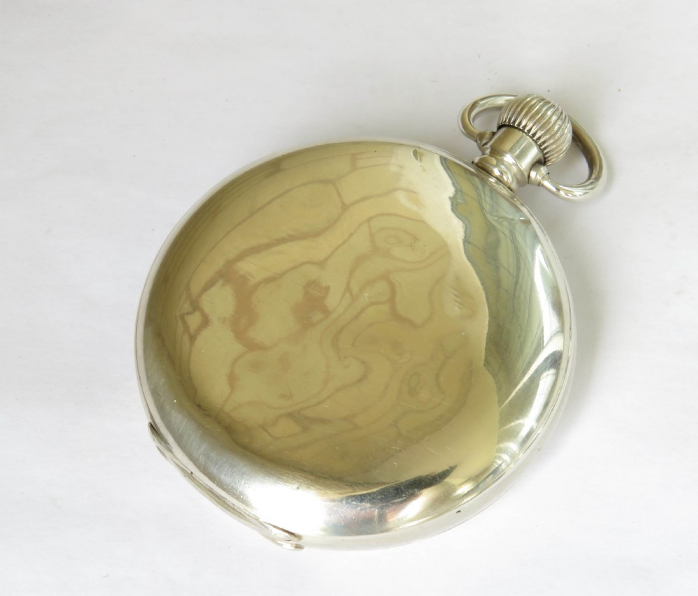 Antique silver Waltham hunter pocket watch, Speedwell Cycling Club View V