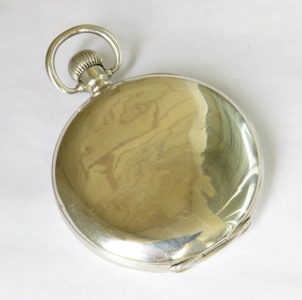 Antique silver Waltham hunter pocket watch, Speedwell Cycling Club View VI