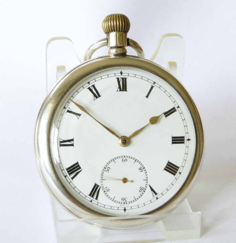 Antique silver Moeris pocket watch,1932 View II