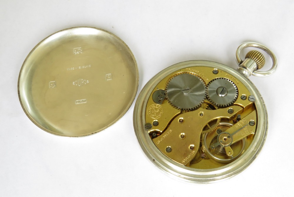 Antique silver Moeris pocket watch,1932 View III