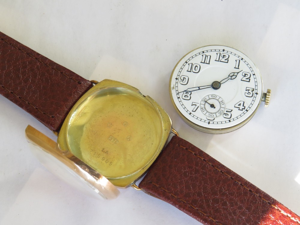Gents 9ct gold Pulman wrist watch, 1936 View IV