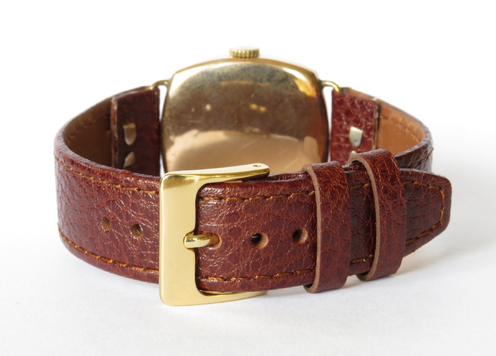 Gents 9ct gold Pulman wrist watch, 1936 View V