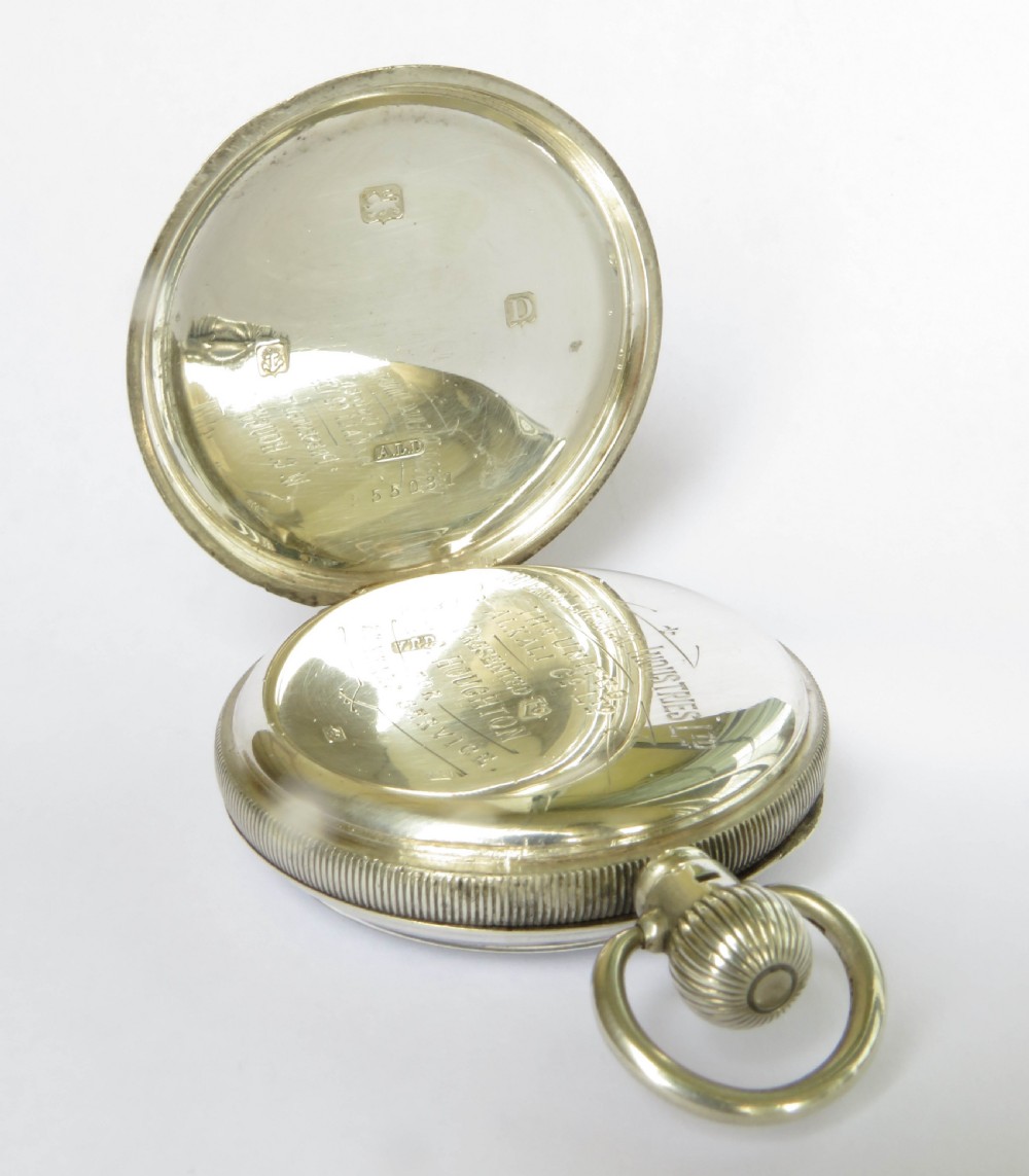 Antique silver James Wadsworth pocket watch View III