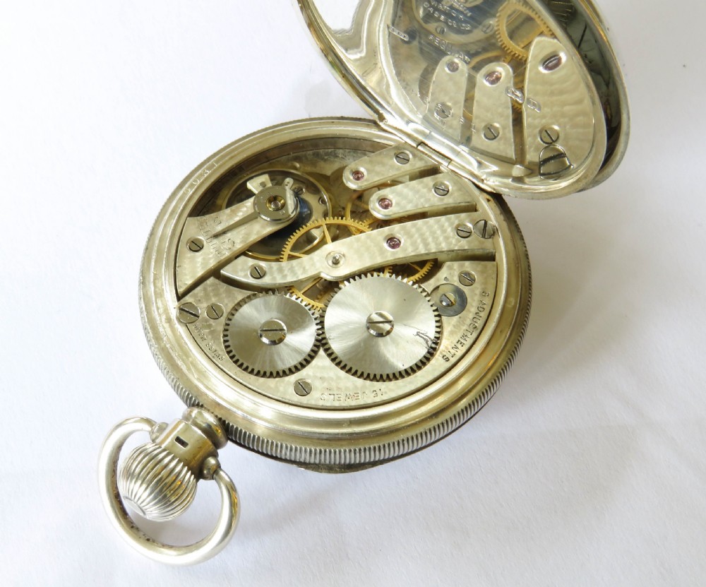 Antique silver James Wadsworth pocket watch View V