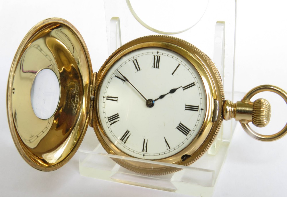 Small antique hunter pocket watch, Seth Thomas View III