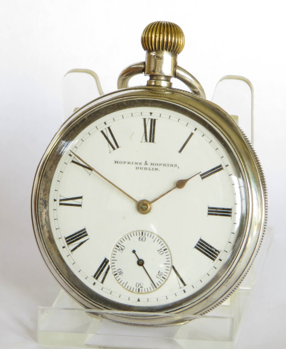 1903 silver Waltham pocket watch, Hopkins & Hopkins of Dublin