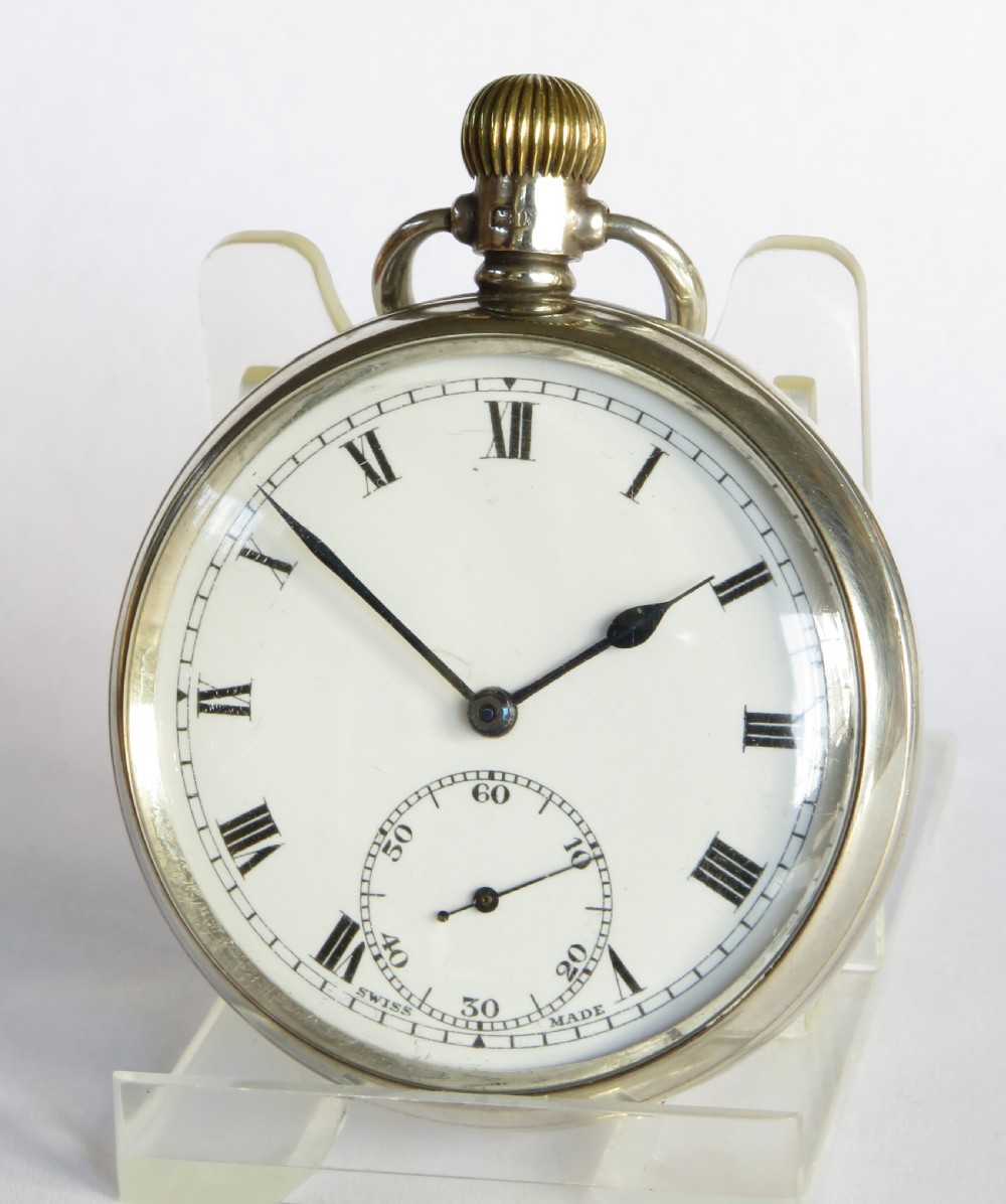 1937 silver Revue pocket watch
