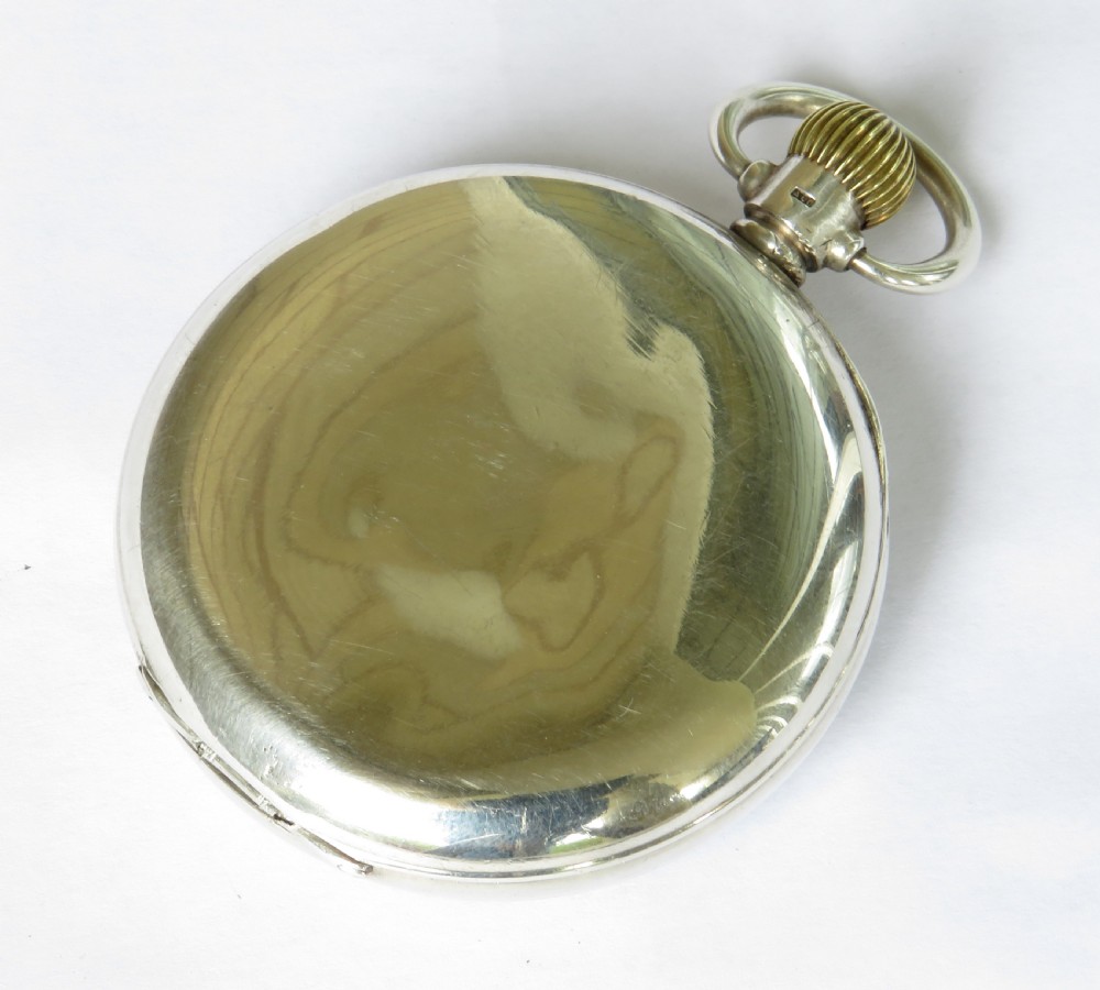 1937 silver Revue pocket watch View V