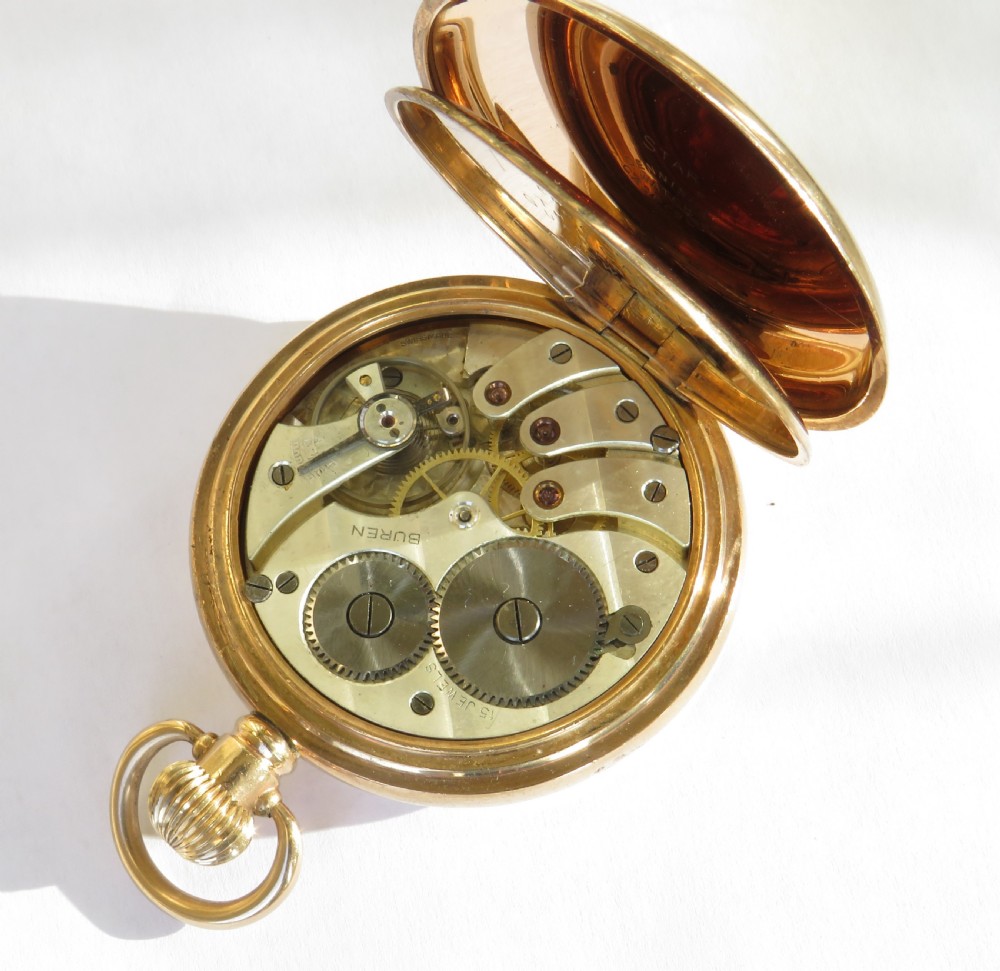1920s Buren stem winding pocket watch View IV