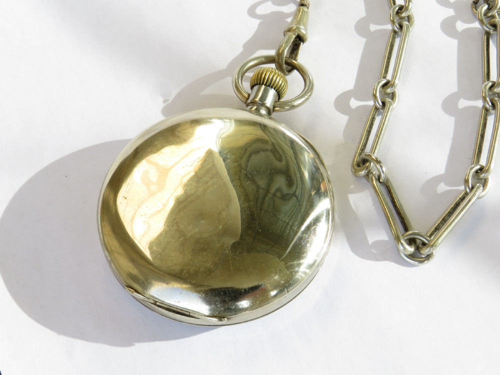Antique Omega pocket watch and chain View V