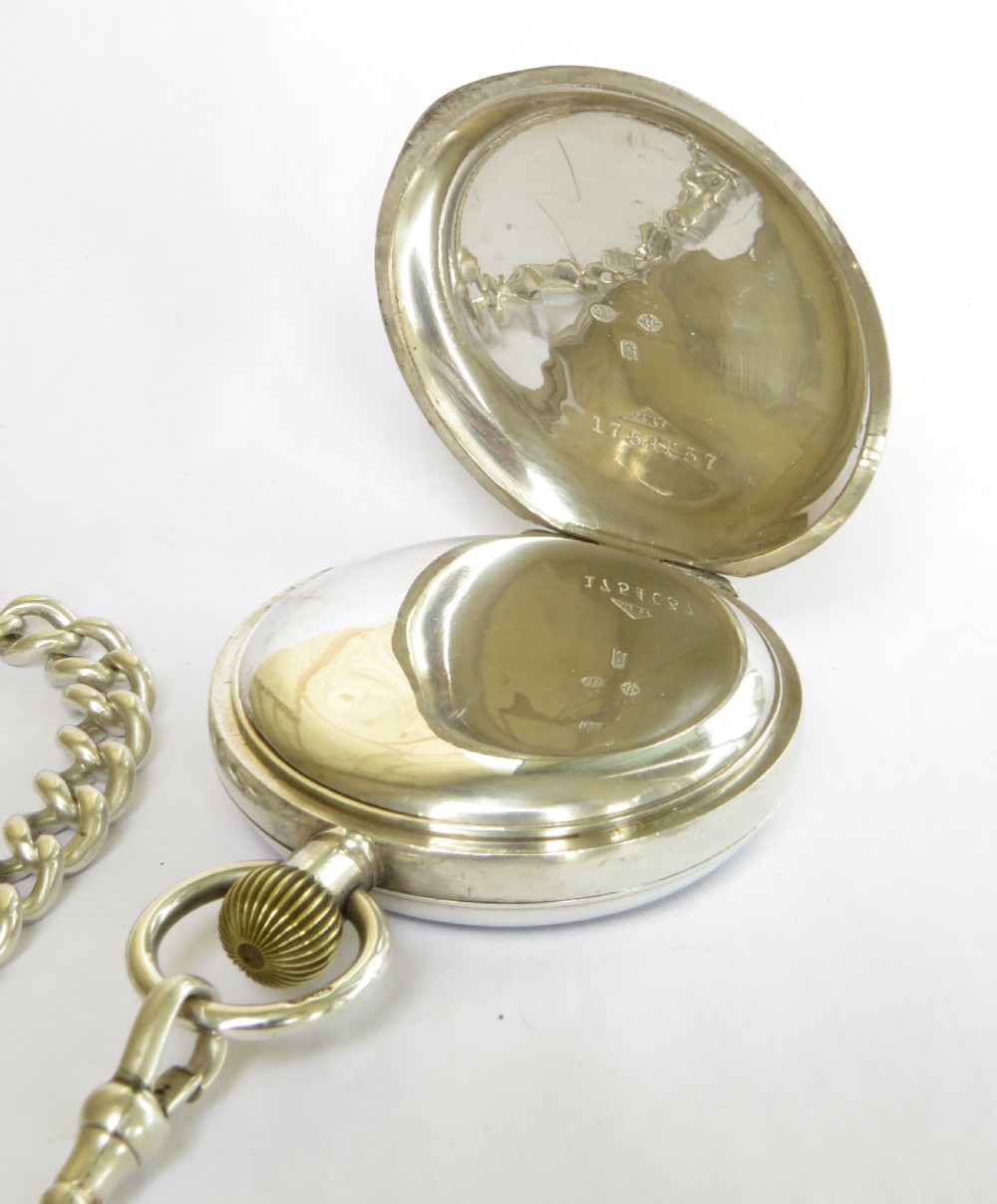 Antique silver Limit pocket watch and chain View III