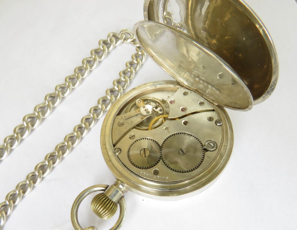 Antique silver Limit pocket watch and chain View IV