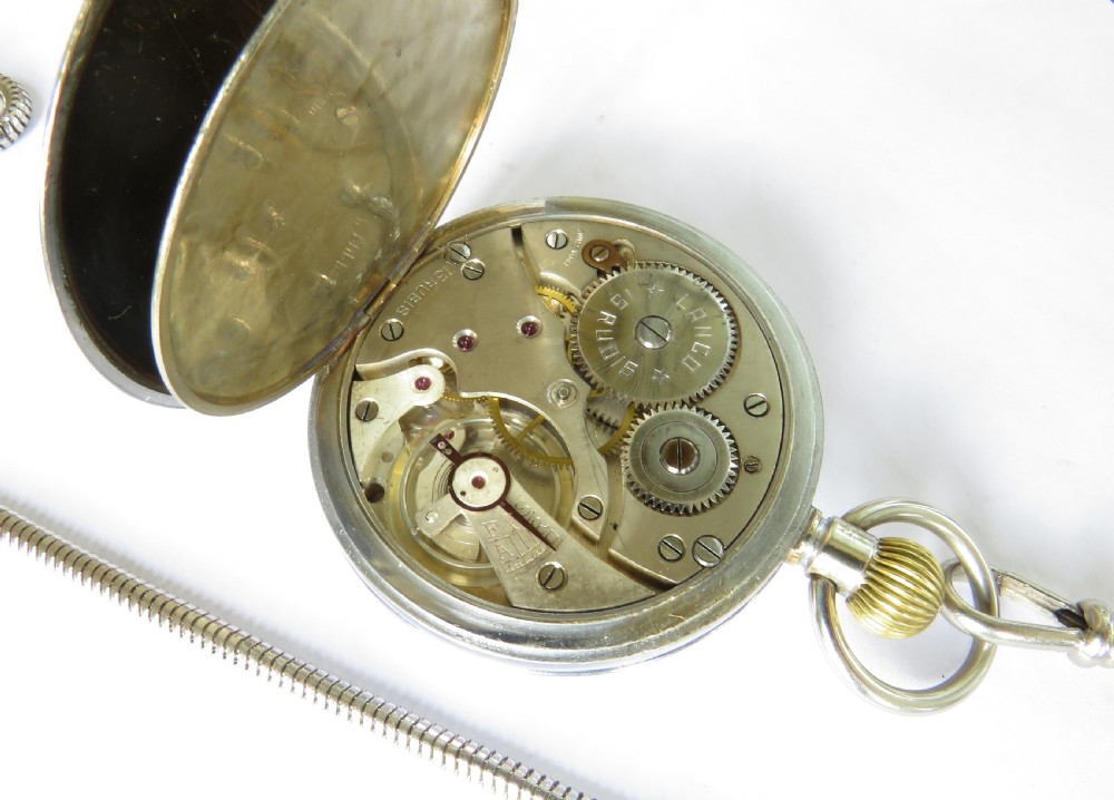 1930s Lanco stem winding pocket watch View III