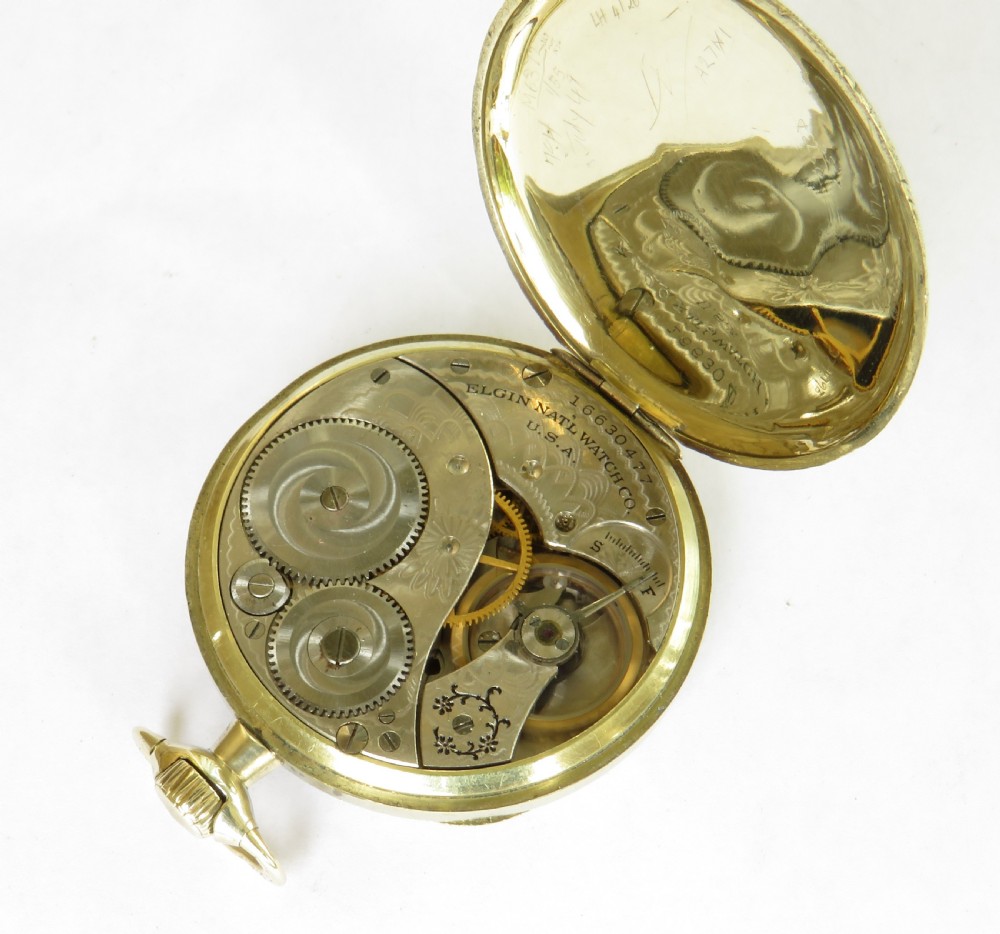 Antique Elgin pocket watch, 1912 View III