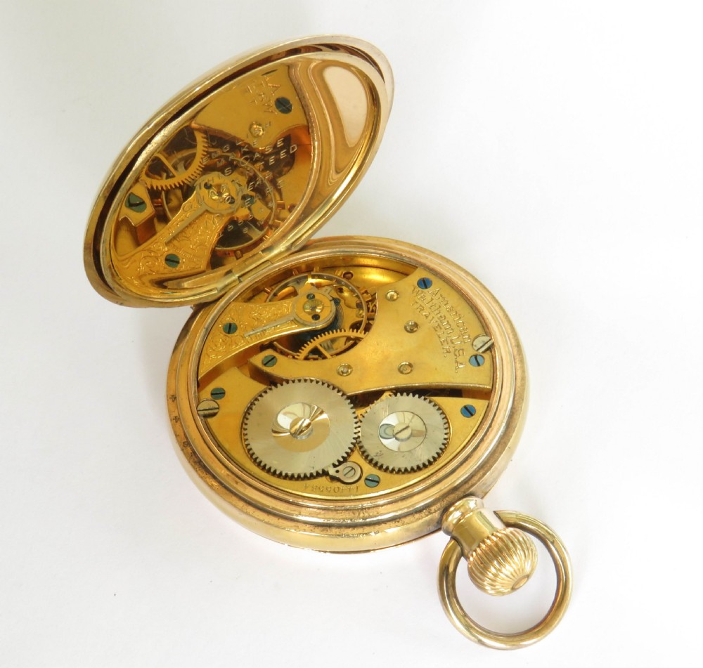Antique Waltham Traveler full hunter pocket watch View III