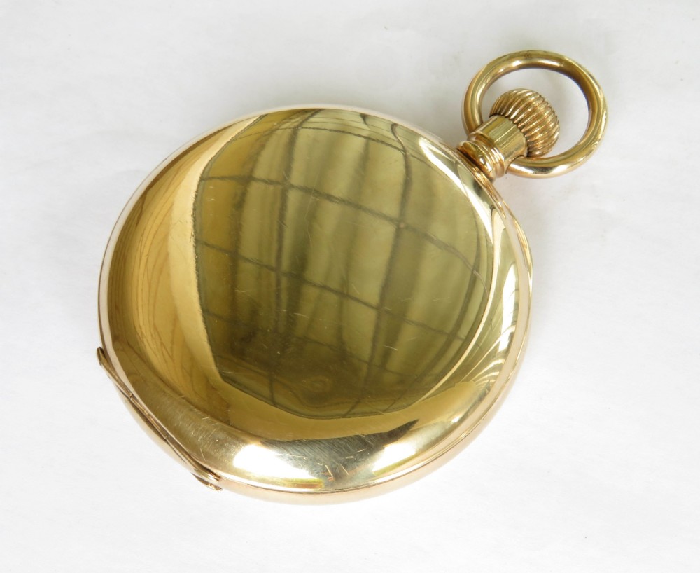 Antique Waltham half hunter pocket watch, 1907 View V