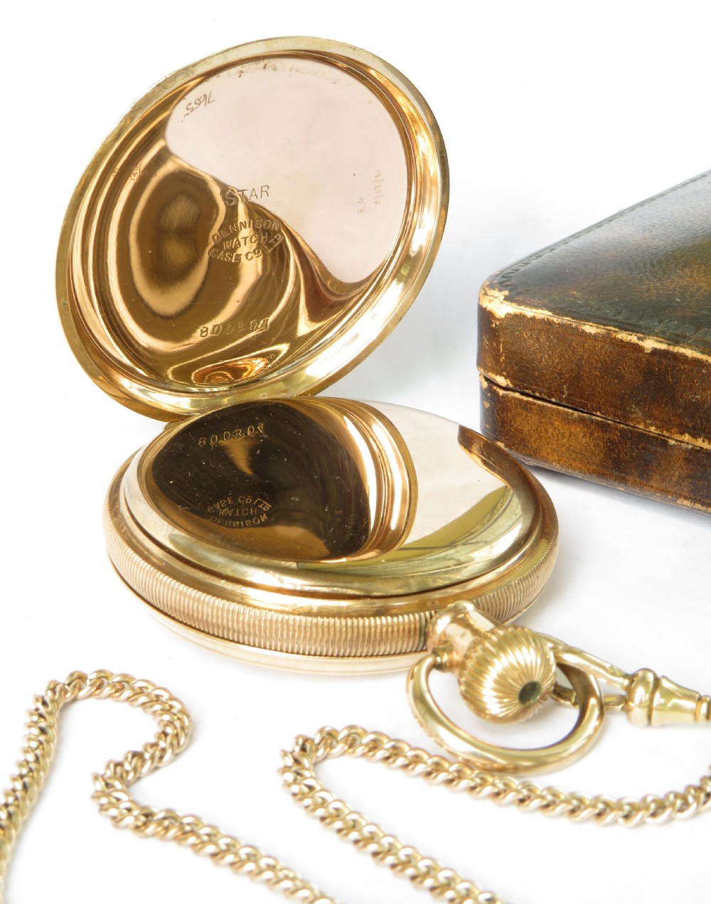 H Williamson half hunter pocket watch and chain for James Walker View IV