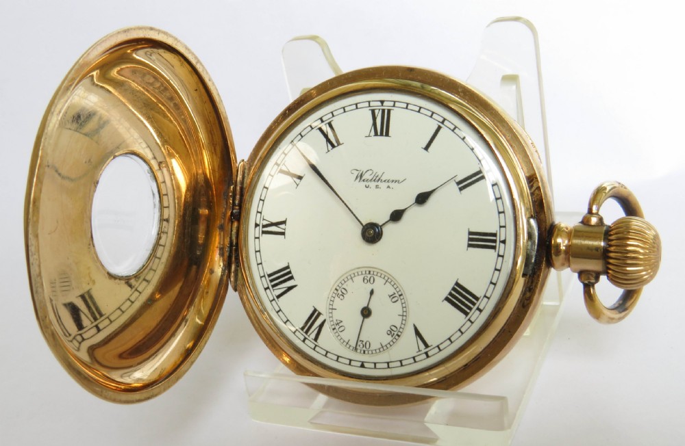 Antique Waltham Bartlett half hunter pocket watch, 1931 View III