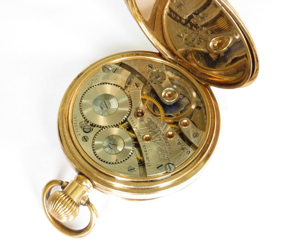 Antique Waltham Bartlett half hunter pocket watch, 1931 View V