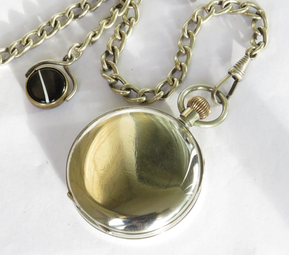 Antique Omega pocket watch and chain View V