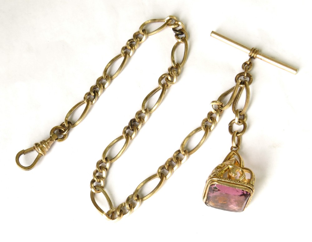 Antique gold filled watch chain